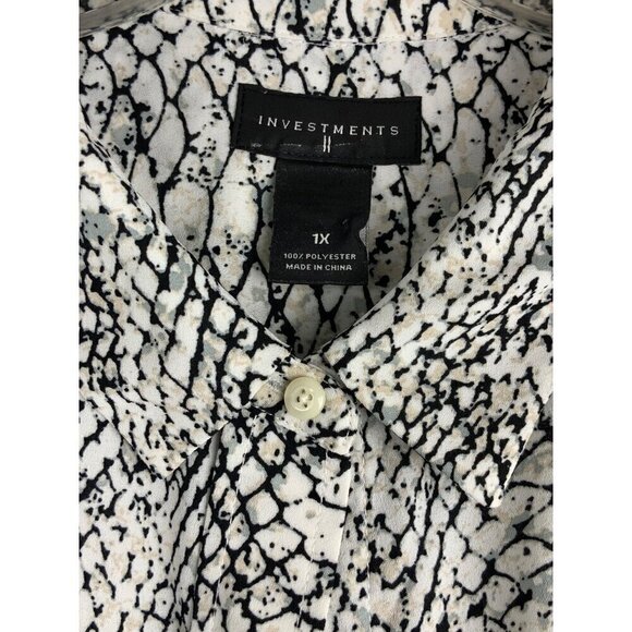 Investments shirt womens 1X 48chest button up long sleeves - Picture 3 of 5